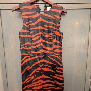 Philip Lim lambskin, zebra pattern dress